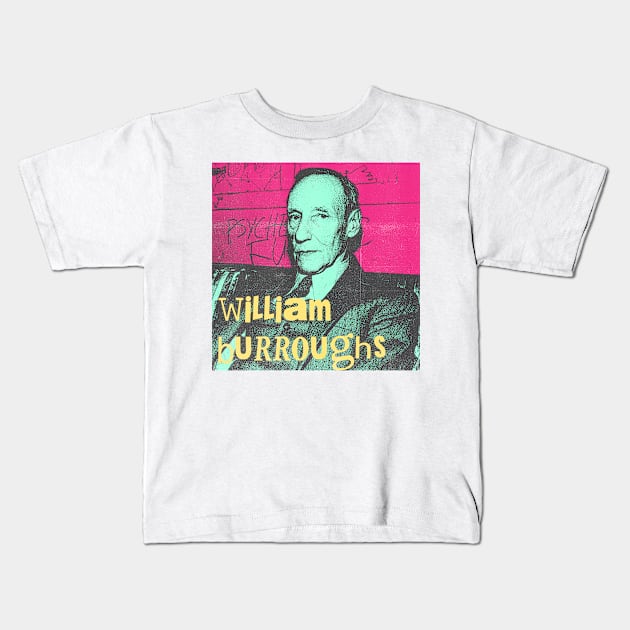 william burroughs pop art Kids T-Shirt by psninetynine